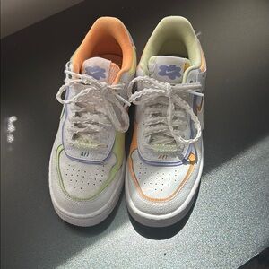 Nike Women's Sneakers - White, Orange, Green, Yellow